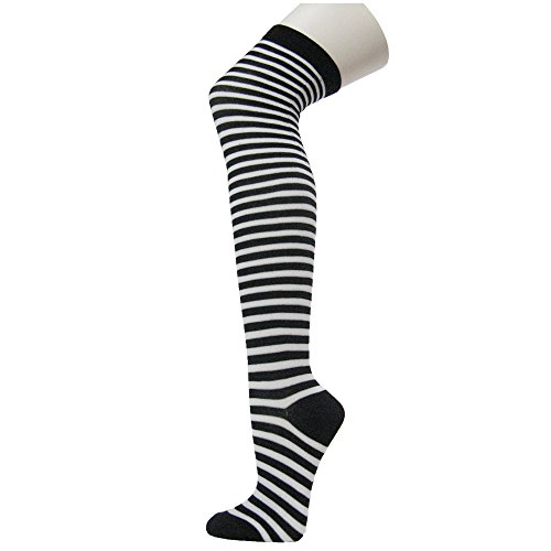 Image of COUVER Over Knee High Socks Women Warm Dress Tube Stocking Cosplay Socks Thigh High Leg Warmer - 6 Pairs