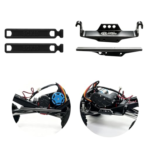 Aluminum Battery & ESC Receiver Trays w/2pcs Black Straps for Axial SCX30