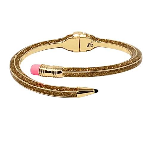 Betsey Johnson Book Smart Bracelet, Wrap Around, Curved Hinged Ba...