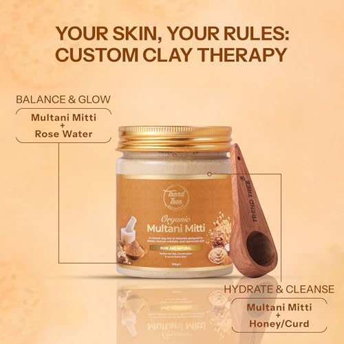 Image of TrendTree Multani Mitti Beauty Clay | 100% Pure Fuller's Earth for Face, Hair & Scalp Purification Rituals | 100g