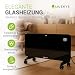 Juskys Glasheizung 2000W Glaskonvektor, Elektroheizung, App-Steuerung, LED-Display, Timer, Wand- & Standgerät mit Fernbedienung