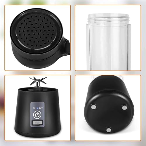 Image of Portable Blender Electric Juicers Fruit Mixers USB Rechargeable Smoothie Mini Personal Juicer 6 Blades 3Gears with 1500 mAh Rechargeable Battery