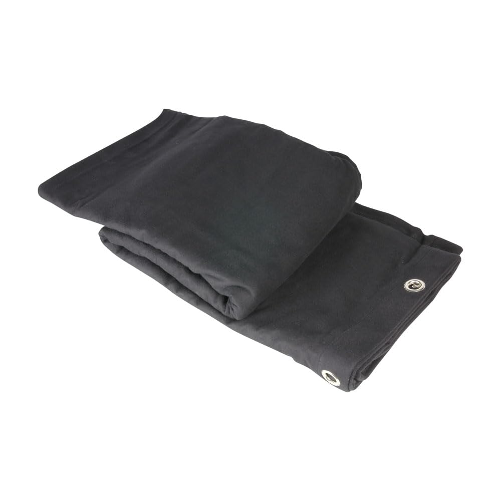 Adam Hall Accessories 0152 X 33 Bühnenmolton B1 schwarz mit Ösen brüniert 3 x 3 m
