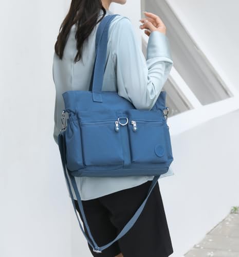 Image of Tote Bag for Women Nylon Purse and Handbags Tote Purse Crossbody Bag Messenger Bag