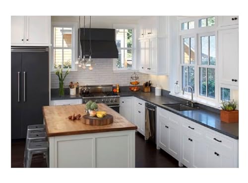 EZ FAUX DECOR Kitchen Grey Soapstone Countertop Backsplash Update Peel