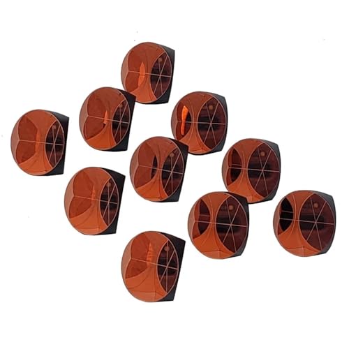 GHZHANG 10pcs Silver Coated or Copper Coated 1inch Corner Cube Prism 25.4mm Trihedral Retroreflector(Copper Coated)