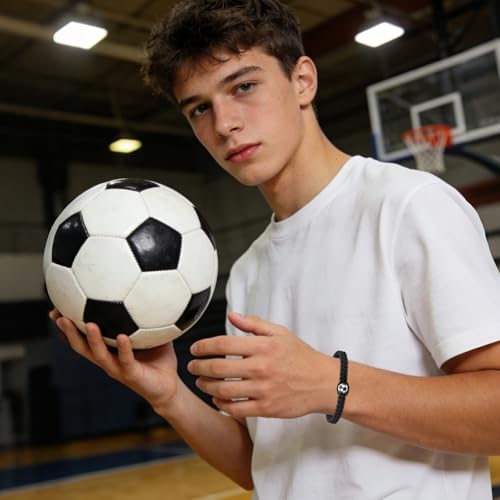 Pulsera de fútbol para niños, el regalo ideal de cuerda ajustable para hijos y adolescentes 3