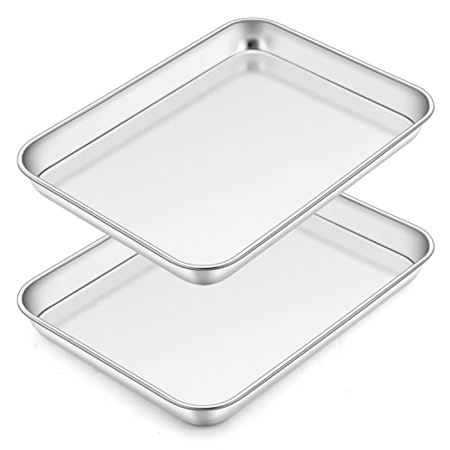 Homikit Backblech, 2 Stück Edelstahl Mini Ofenblech Kuchenblech,...