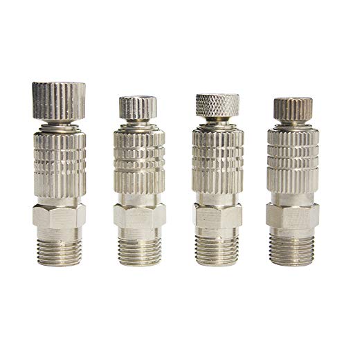 ABEST - Adaptador de liberación rápida de acoplador para aerógrafo con 4 adaptadores macho, 1/8" macho y Badger Paasche Aztec Airbrush