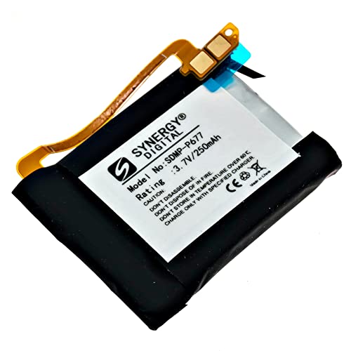 Synergy Digital Smartwatch Battery, Compatible with Samsung Gear 2 Neo Smartwatch, (Li-Pol, 3.7V, 250mAh) Ultra High Capacity, Replacement for Samsung EB-BR380FBE Battery