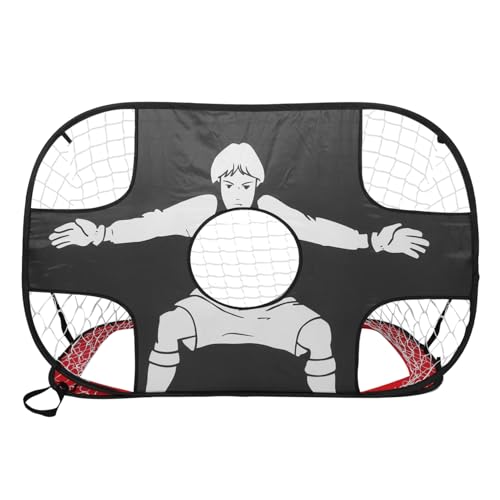 INOOMP Soccer Nets Portable Foldable Goal Net for Outdoor Training Engaging Character Targets for Soccer Practice Durable and Stable Design for Youth Football Skills Development