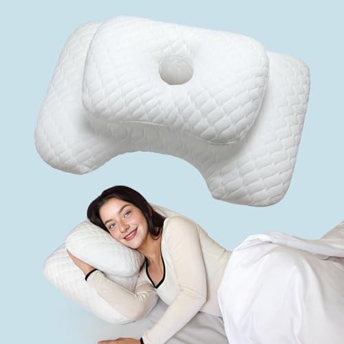 Babyezz Kussens die nek- en schouderpijn verlichten, 2 met de halskettingen verbonden rugkussens, overeenkomstig ruggerichte rugkussens (vrouwen)