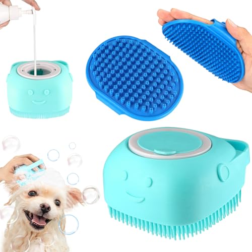 VIWIK 3PCS Dog Bath Brush, Dog Scrubber for Bath, Dog ...