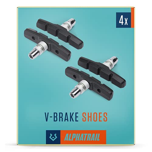 Alphatrail V Brake Bremsbeläge 70mm – 2 Paar Symmetrisch | Fahrrad Bremsbeläge für Shimano Bremsen UVM. | Hohe Bremsleistung & Langlebig