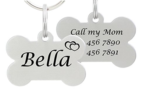 io tags Double Sided Laser Etched Stainless Steel Pet ID Tag for Dog