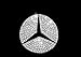 TopDall Steering Wheel Bling Crystal Emblem Accessory Interior Decal Sticker Compatible for Mercedes-Benz