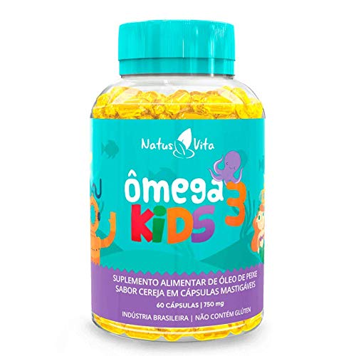 Ômega 3 Kids (Sabor Cereja). 60 cápsulas - Natusvita