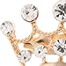 Tinksky Diamante Wedding Party Pageant Tiara Crown Corsage Brooch Pin Valentine's Day Gift, pack of 12, Gold, 2.8 * 2 * 2cm