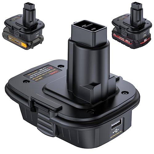 Image of Replace for DEWALT Battery Adapter 20V to 18V, Convert M-18Battery to DW Tools, Compatible with Dewalt 20V & M-18 Batteryfor DW Tools