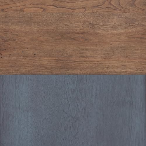 espidoo 3-Drawer Coastal Nightstand Blue: Rubberwood & Birch Veneers - No Assembly Required Bedside Storage - Traditional Style with Antique Pewter Hardware for Bedroom - Image 7