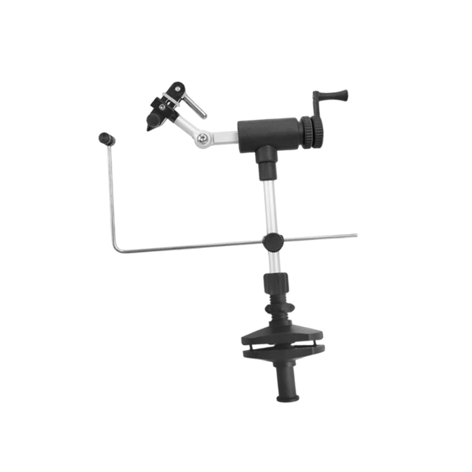 Fly Tying Vise Ajustable con Rotación Total Base Metálica Estable Prensa Portátil Compacta Accesorio Multifunción de Pinza Adecuado para Pesca