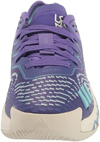 adidas D.O.N. Issue 4 Basketball Shoe, Purple Rush/Off White/Preloved Blue, 4 US Unisex Big Kid | Image 1