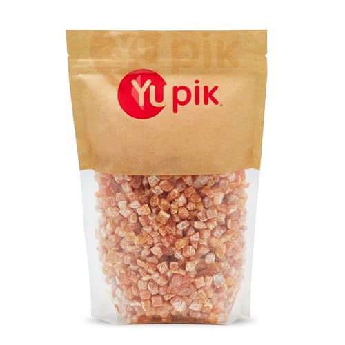 Yupik - Yupik Dried Apricots, Diced, 1 kg, Kosher, GMO-Free, Sliced Dried Fruits, Small Cubed Pieces, No Added Sugar, Chewy Texture, Unique Snacks, Fruity Topping & Inclusion, Ideal for Baking