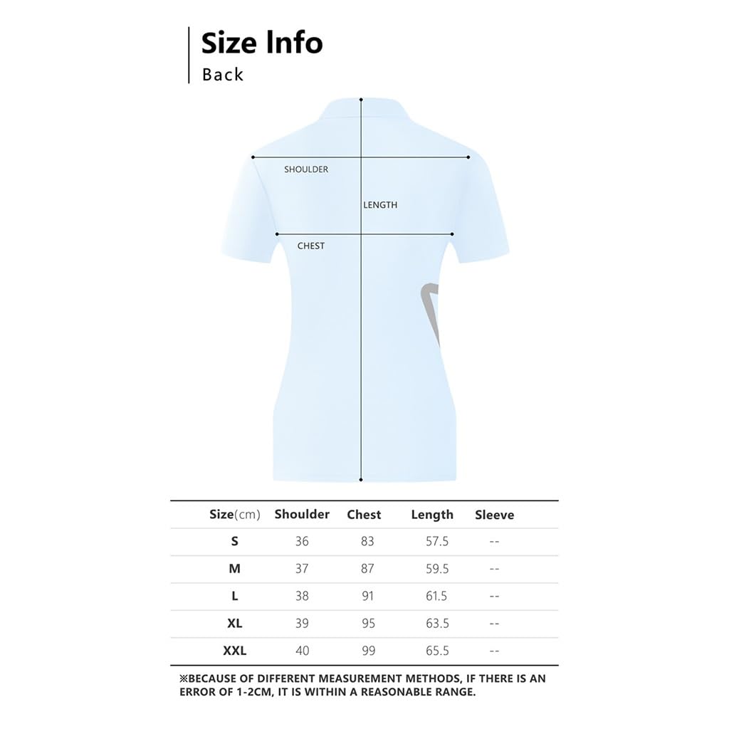 Camicie da Golf da Donna Polo a Manica Corta da Allenamento Estivo Casual ad Asciugatura Rapida Moda Tennis Running T-Shir