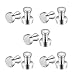 10Pcs Metal Magnetic Push Pin Magnet, Push Pin Magnet, Fridge Magnet Magnetic Thumb Tacks for Kitchen, Refrigerator, Office, school, Whiteboard, Brushed Nickel