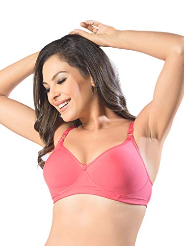 Image of SONARI Womens Non Padded Cotton T Shirt Bra | Wire Free, Medium Coverage, Comfortable and Lightweight | Adjustable Straps, Hook and Eye Closure for Everyday Wear - D-12
