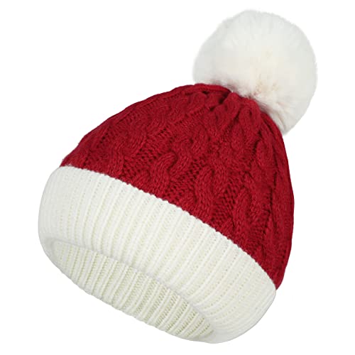 Image of Century Star Baby Christmas Hat Knit Santa Hat Winter Baby Boy Girl Christmas Xmas Newborn Toddler Kids Christmas Beanie