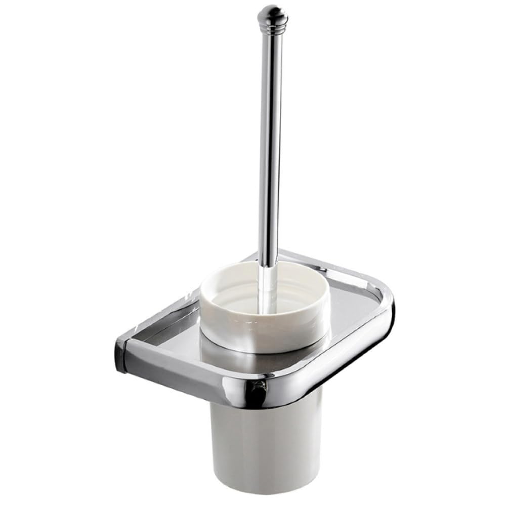 Porte-brosse WC et accessoires de salle de bain en laiton avec panier à rouleaux de papier