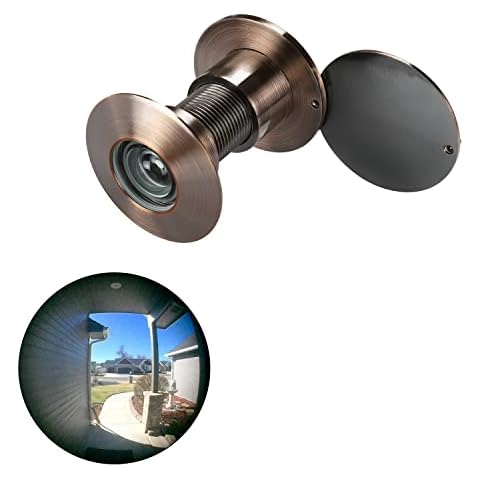 Togu tg2814yg-sn Messing UL aufgeführten 220-degree Türspion mit Heavy Duty Sichtschutz Cover