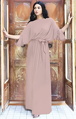Image of KOH KOH Womens 2026 Flowy Formal Batwing Sleeve Evening Casual Gown