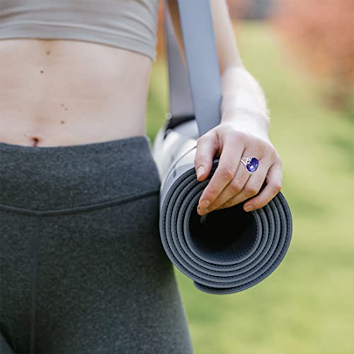 Natural Blue Lazurite/Green Epidote Jasper Quartz Crystal Stone Ring for Women,S925 Sterling Silver Edged with Flower Vine Thick Natural Genuine Quartz Crystal Gemstone Turkey Ring Jewelry4