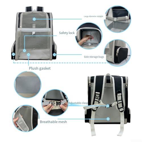 Sac de transport pour chats résistant en polyester pour éviter le stress - 5