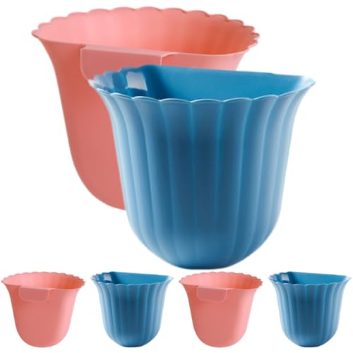 Set 6 botes de basura colgantes con forma de flor para pared