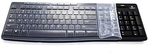 Image of Ultra Thin Silicone Keyboard Cover Skin for Logitech MK295 MK275 K200 MK200 K260 MK260 K270 MK270 Keyboard (Clear)