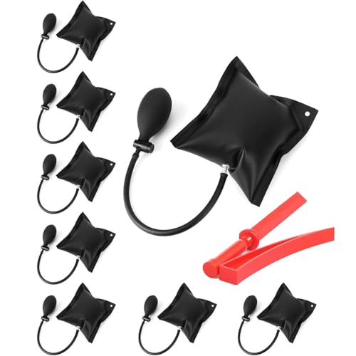 Montagekussen, hefkussen, luchtkussenlift, belasting tot 200 kg, 8 stuks, zwart