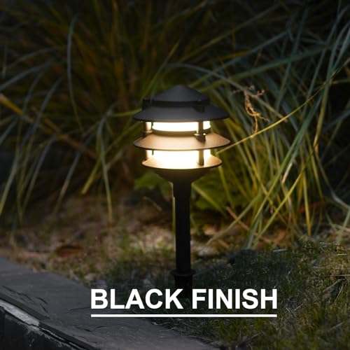 image for GOODSMANN Landscape Lighting 4PK Pathway Lights Low Voltage 2.2 Watt L