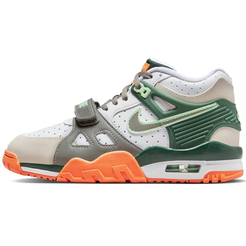 Nike Air Trainer 3 Big Kids' Shoes (FZ3555-323, Fir/Light Orewood Brown/White/Flat Pewter) Size 6