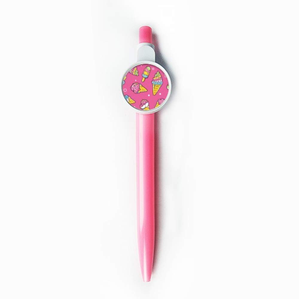 Stylo à bille rétractable bleu DIYthinker au motif sucre glacé