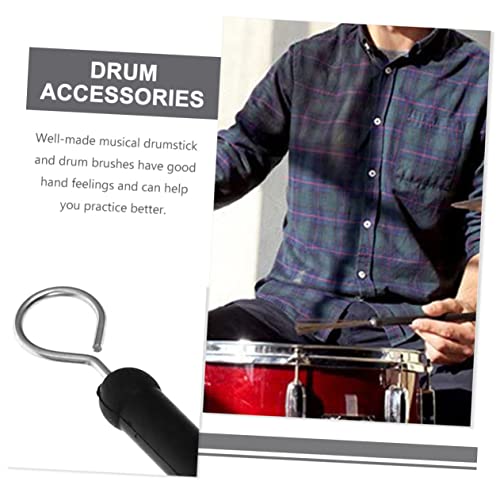 1 set de baquetas de arce y cepillos de alambre para batería, ligeros y portátiles, para niños, niñas y adultos, para música jazz y rock miniatura 5