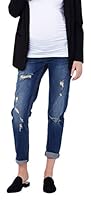 Ripe Maternity Women's Baxter Boyfriend Jean, Indigo Fade, XS