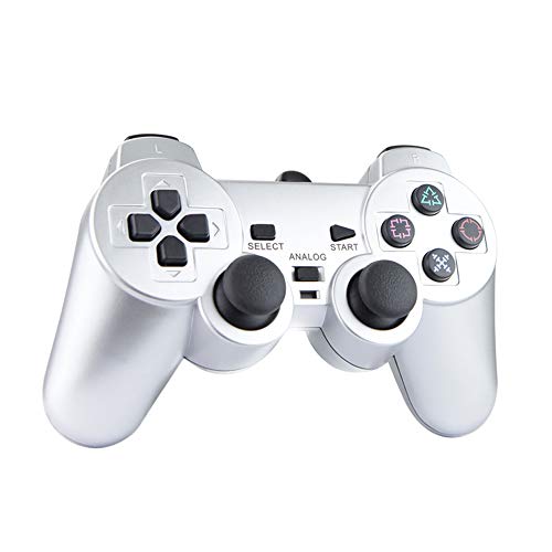 PS2 Controller Wired, MOLICUI Remote for Sony Playstation 2 Console,Silver