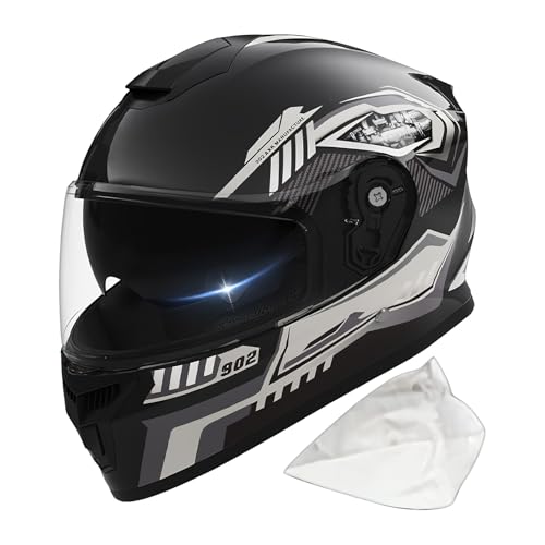Head Gear, De Visibilidad Mejorado, 37x26x27.5cm, Casco Integral, Cascos De Motocross, De Flujo De Aire Optimizado, para Bicicleta, Esquí, Nieve, ATV, Scooter, Carreras, Montar En Invi
