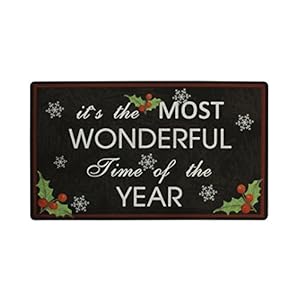 Attraction design christmas outdoor indoor entrance doormat non slip rubber backing door mat low profile mats for entry garage patio high traffic areas christmas holiday doormat entry floor mat  urban country home decor