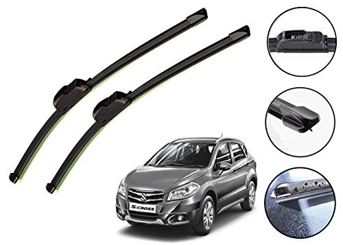 Image of Auto Hub Car Wiper Blades Compatibility With Maruti S-Cross - Set of 2 Pcs (D-26,P-14)