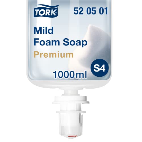 Tork Savon moussant doux - 520501 - Savon universel doux pour la peau pour distributeurs S4 - Qualité Premium parfum frais 1 x 1000 ml