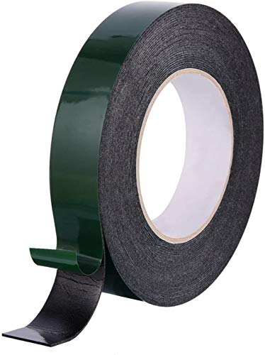 Rouleau De Ruban Adhésif Double Face en Mousse 2 Rouleaux (1 Mm D'Épaisseur X 1. 2 Cm De Large X 10 M) pour Bande De Garniture De Voiture Automobile Cover